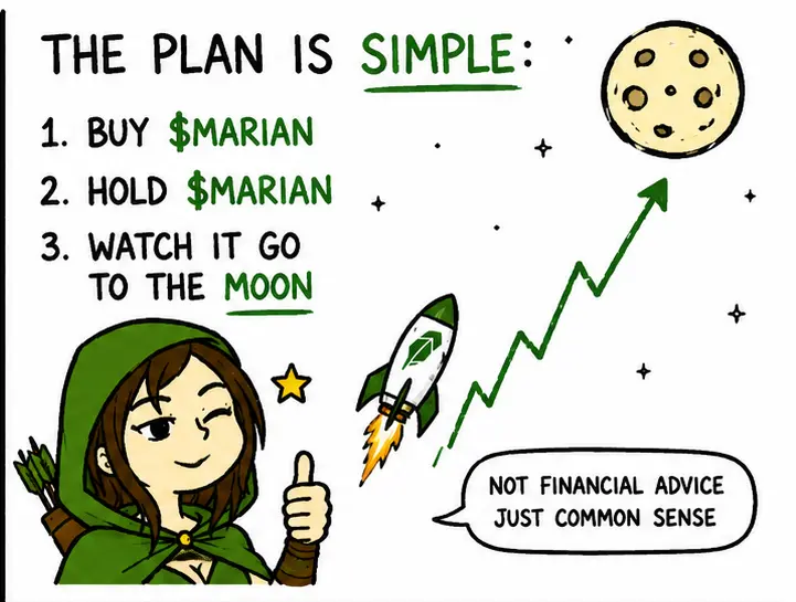 $MARIAN comic β the plan is simple: buy, hold, watch it go to the moon